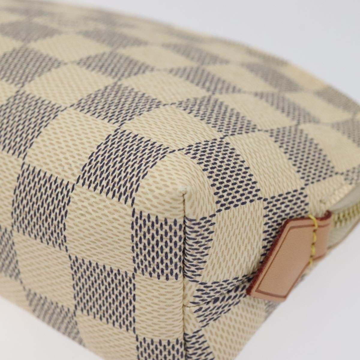 Louis Vuitton Cosmetic Pouch Damier, WHITE, CANVAS, Toiletry Case