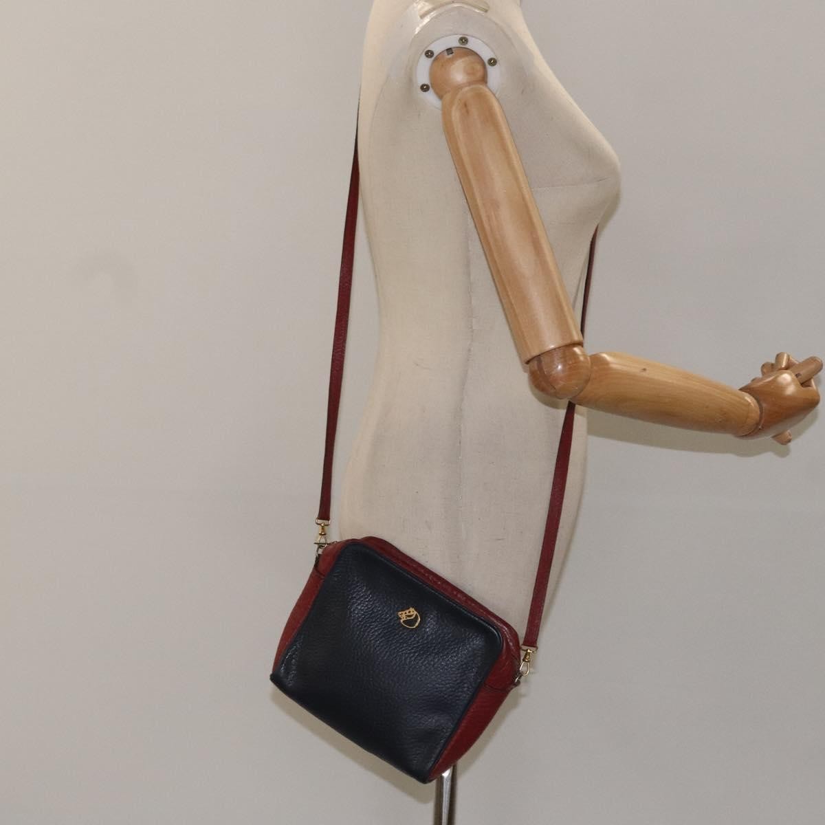 Hermes Jockey shoulder bag Leather, NAVY, LEATHER, Shoulder bag