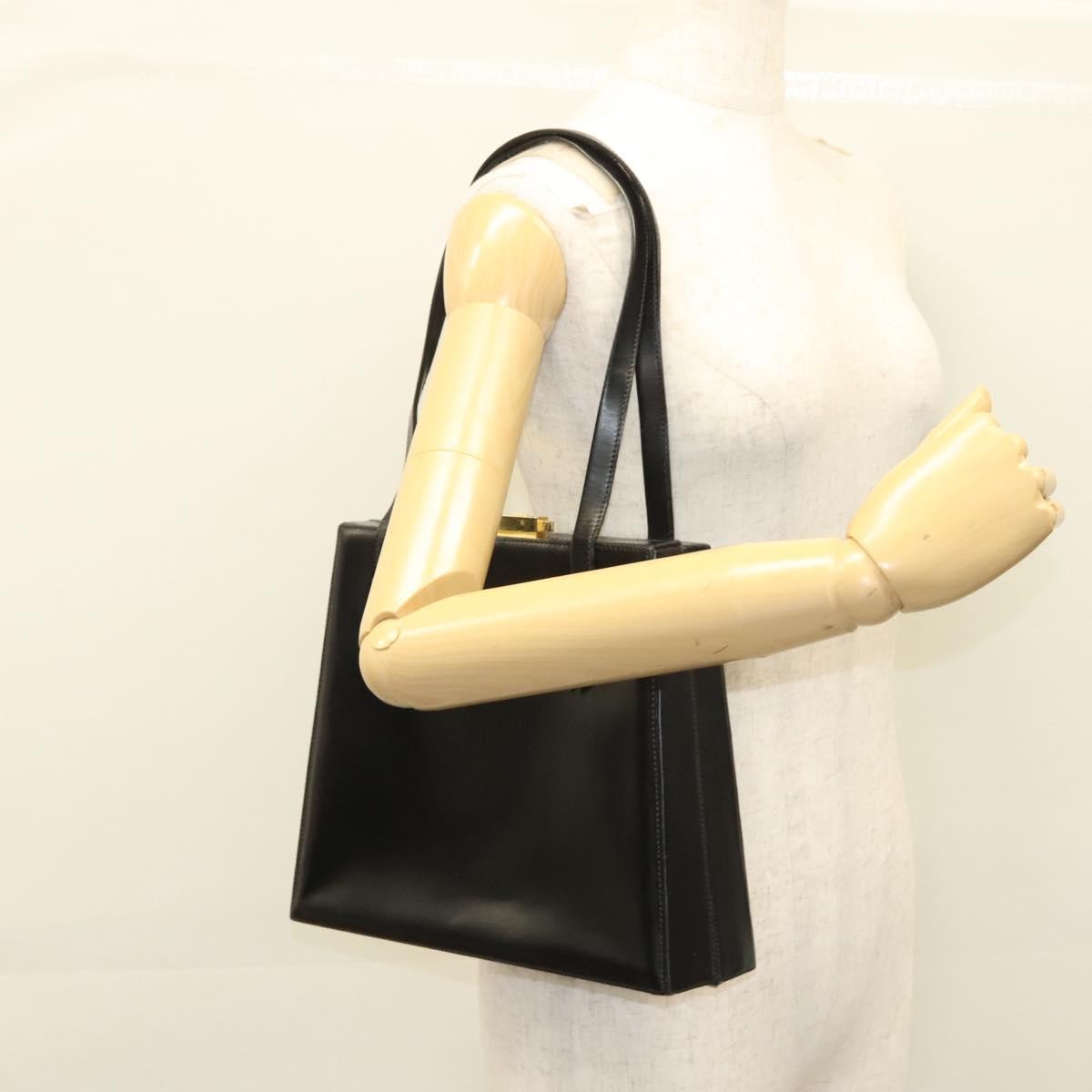 Celine Shoulder Bag Leather, BLACK, LEATHER, Shoulder bag