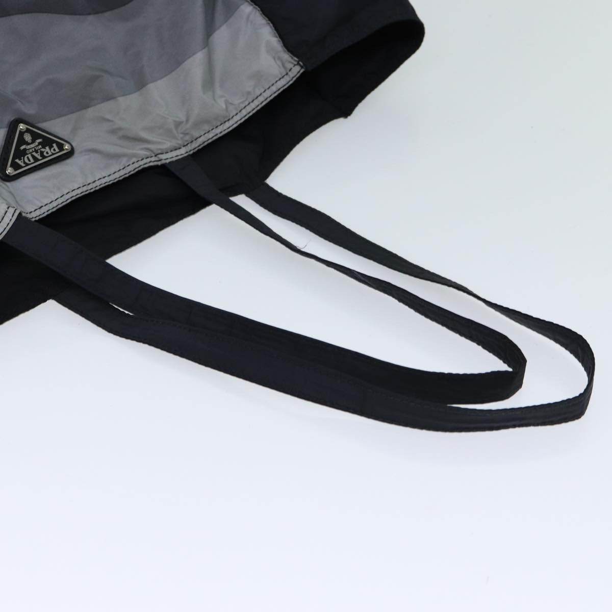 Prada Side Pocket Tote Nylon, BLACK, NYLON, Tote bag