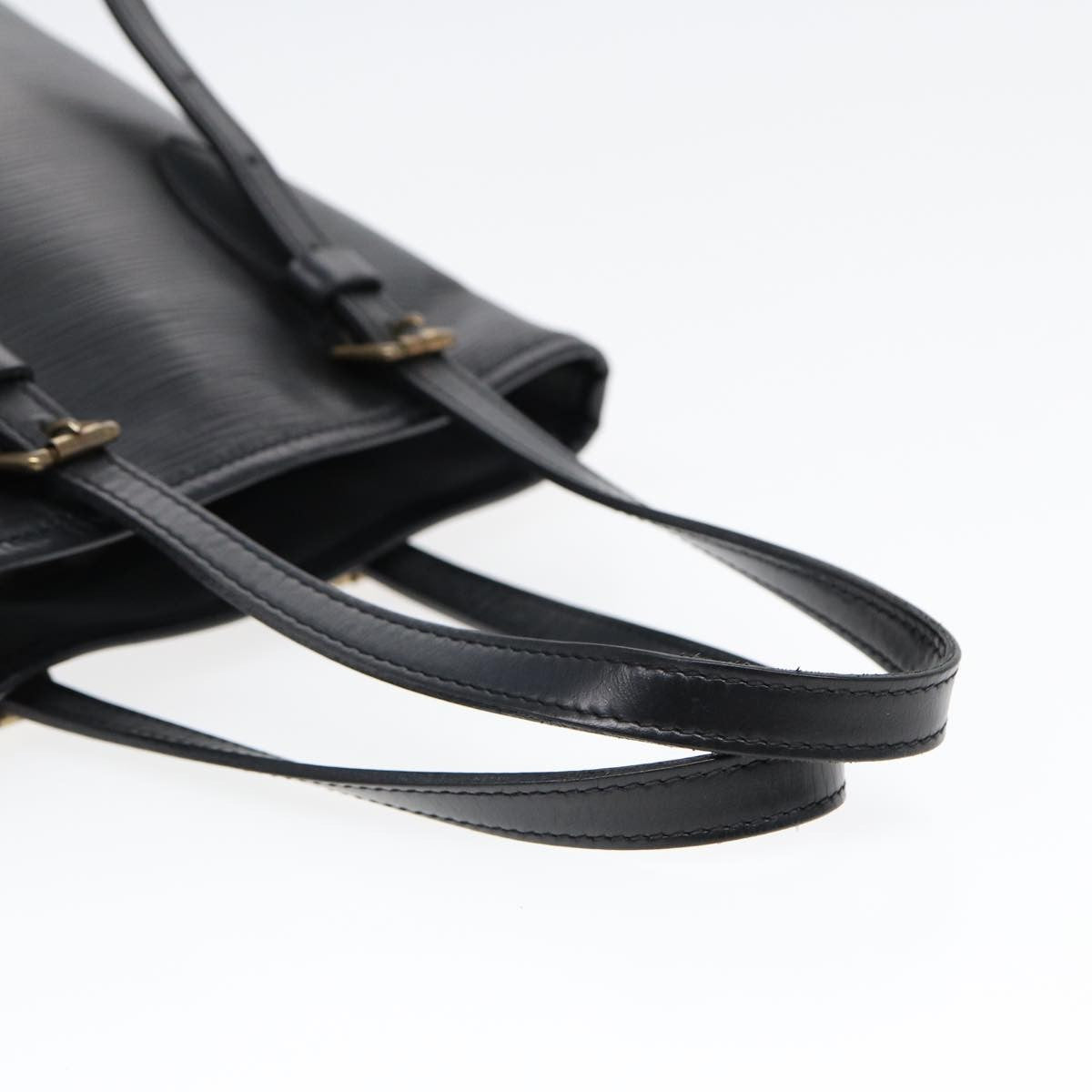 Louis Vuitton Petit Bucket Bag Epi Leather, BLACK, LEATHER, Tote bag
