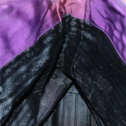 Prada Convertible Chain Tote Quilted Tessuto, PURPLE, NYLON, Shoulder bag