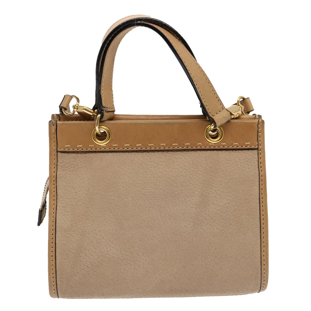 Celine Handbag Leather, BEIGE, LEATHER, Handbag