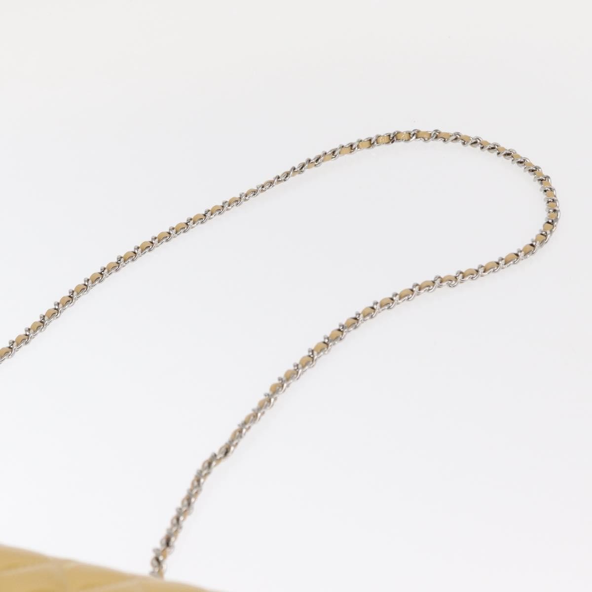 Chanel Vintage Classic Single Flap Bag Quilted Patent, YELLOW, PATENT_LEATHER, Shoulder bag