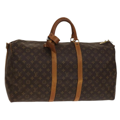 Louis Vuitton Keepall Bag Monogram Canvas, BROWN, CANVAS, Travel bag