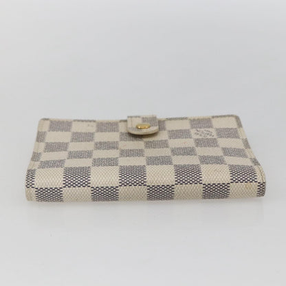 Louis Vuitton Agenda Cover Damier Azur, WHITE, CANVAS, Wallets