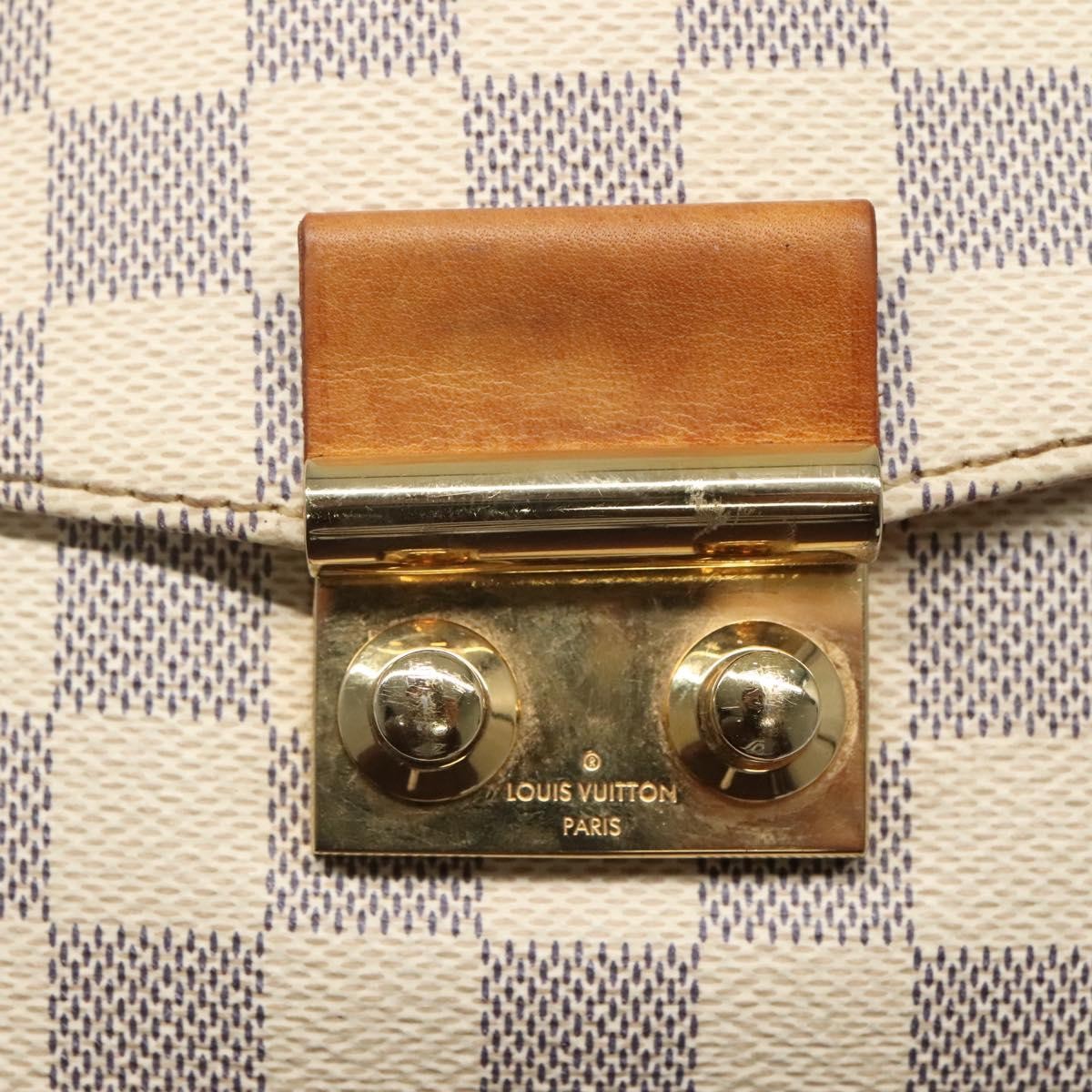 Louis Vuitton Croisette Handbag Damier, WHITE, CANVAS, Handbag