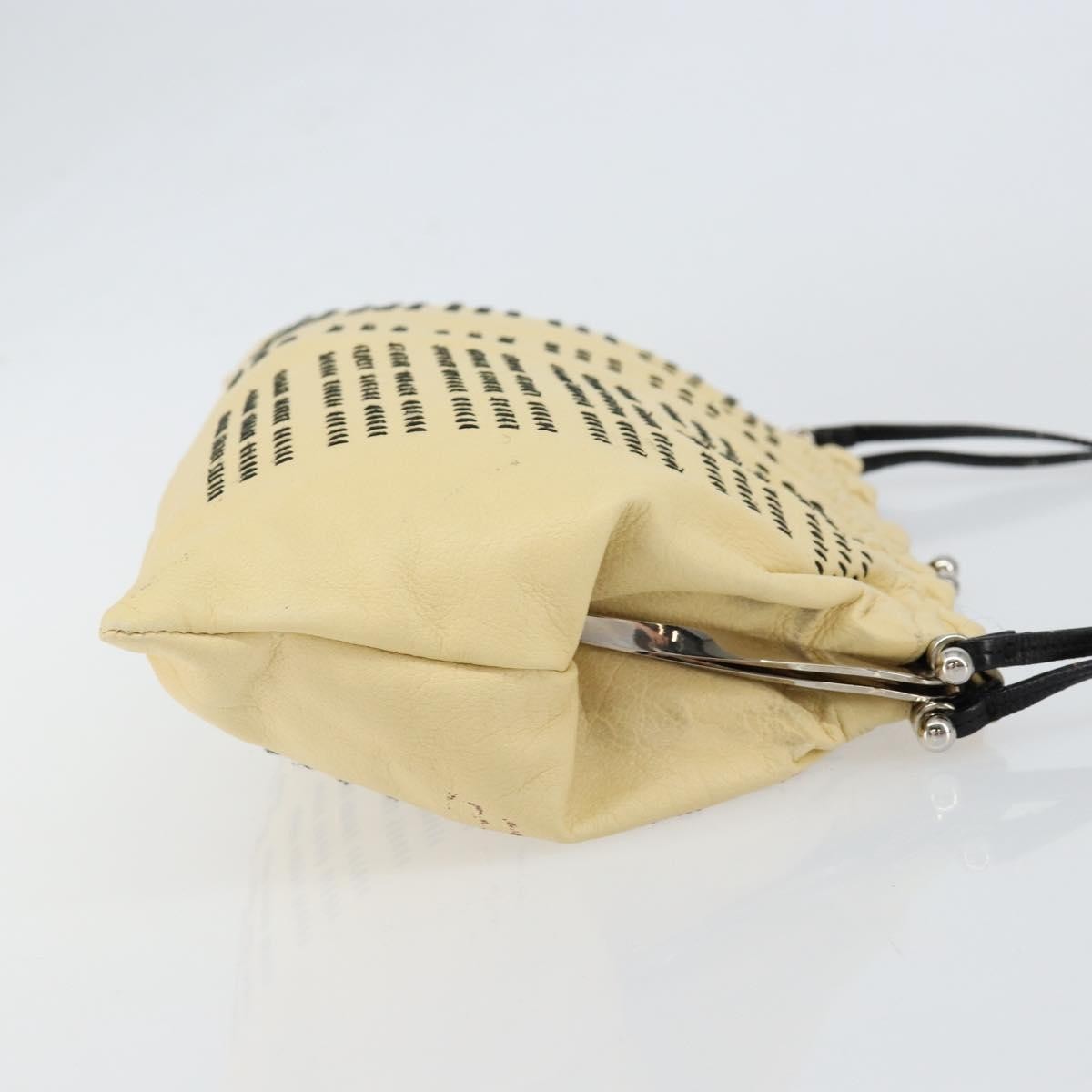 Miu Miu Kisslock Frame Top Handle Bag Leather, BEIGE, LEATHER, Shoulder bag