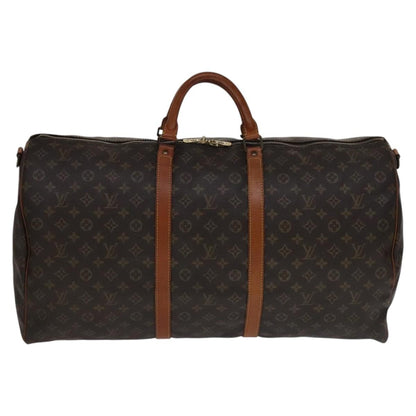 Louis Vuitton Keepall Bandouliere Bag Monogram Canvas, BROWN, CANVAS, Travel bag