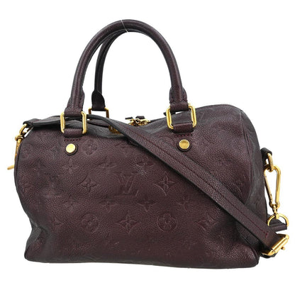 Louis Vuitton Speedy Bandouliere Bag Monogram Empreinte Leather, PURPLE, LEATHER, Handbag