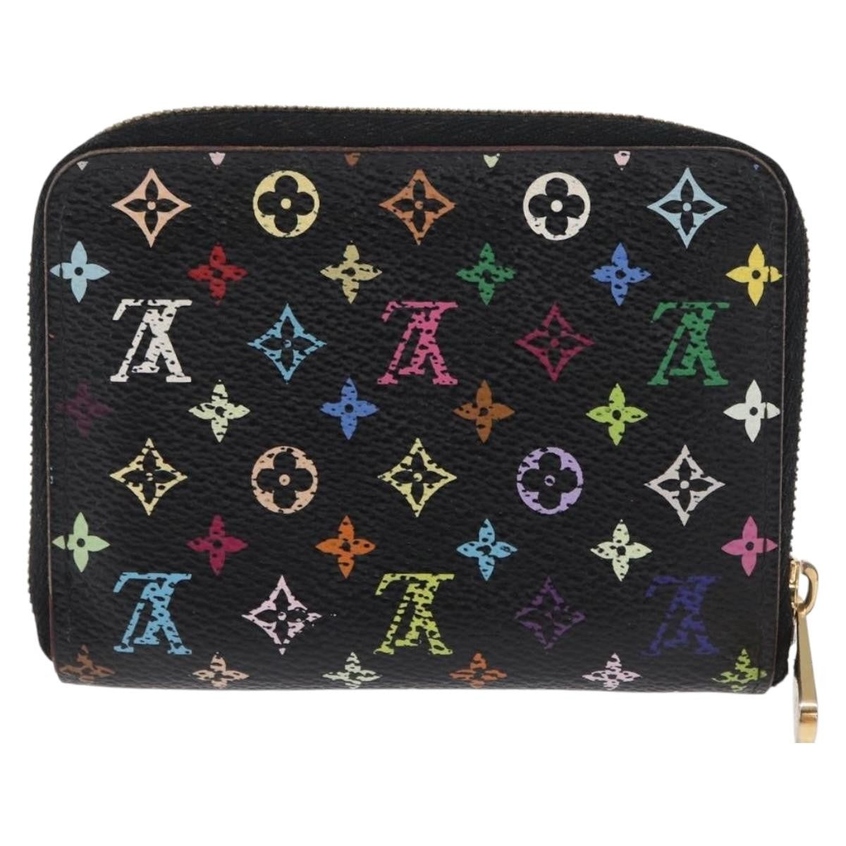 Louis Vuitton Porte-Monnaie Zippy Wallet Monogram Multicolor, BLACK, CANVAS, Wallets