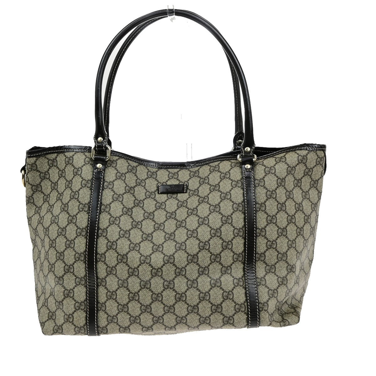 Gucci Joy Tote GG Coated Canvas with Leather, BROWN, CANVAS, Tote bag