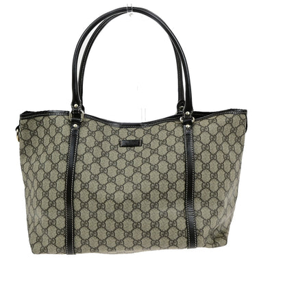 Gucci Joy Tote GG Coated Canvas with Leather, BROWN, CANVAS, Tote bag