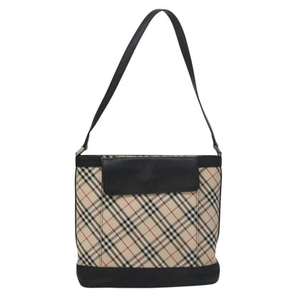 Burberry Shoulder Bag Nova Check Canvas, BEIGE, CANVAS, Shoulder bag