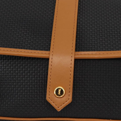 Saint Laurent Vintage Shoulder Bag Canvas, BLACK, CANVAS, Shoulder bag