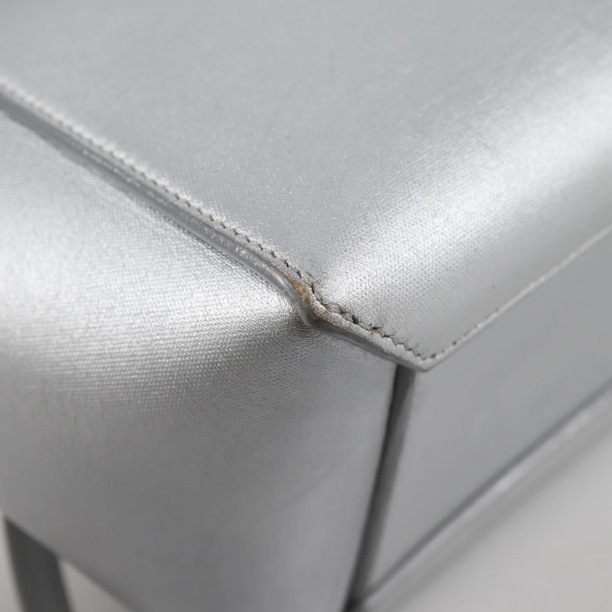 Celine Belt Bag Textured Leather, SILVER, LEATHER, Shoulder bag