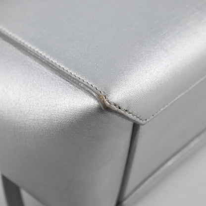 Celine Belt Bag Textured Leather, SILVER, LEATHER, Shoulder bag