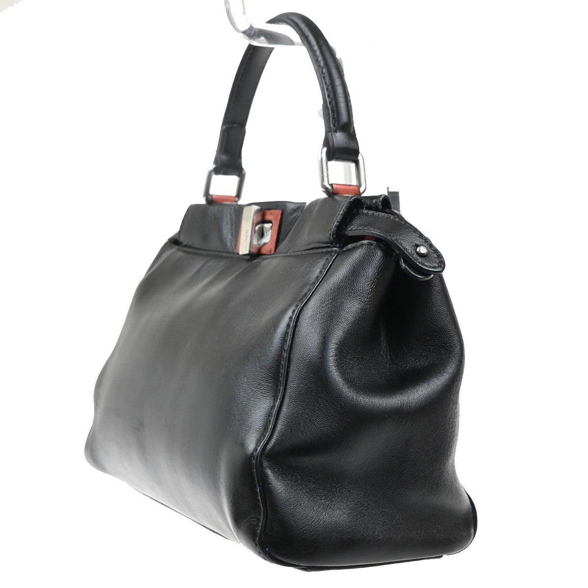 Fendi Peekaboo Bag Leather, BLACK, LEATHER, Handbag