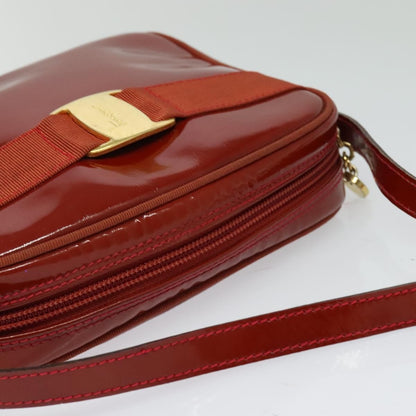 Salvatore Ferragamo Vala Shoulder Bag Patent Leather, RED, PATENT_LEATHER, Shoulder bag