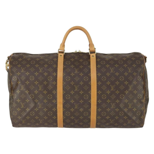 Louis Vuitton Keepall Bandouliere Bag Monogram Canvas, BROWN, CANVAS, Travel bag