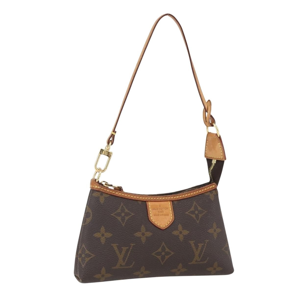 Louis Vuitton Delightful Pochette Monogram Canvas, BROWN, CANVAS, Clutche & pouche