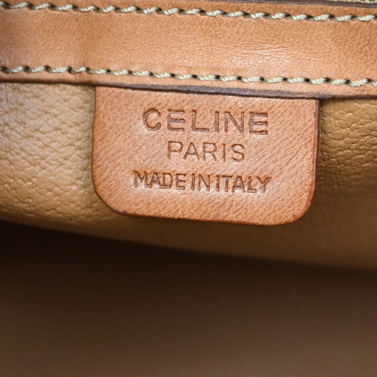 Celine Vintage Macadam Shoulder Bag Canvas, BROWN, CANVAS, Shoulder bag