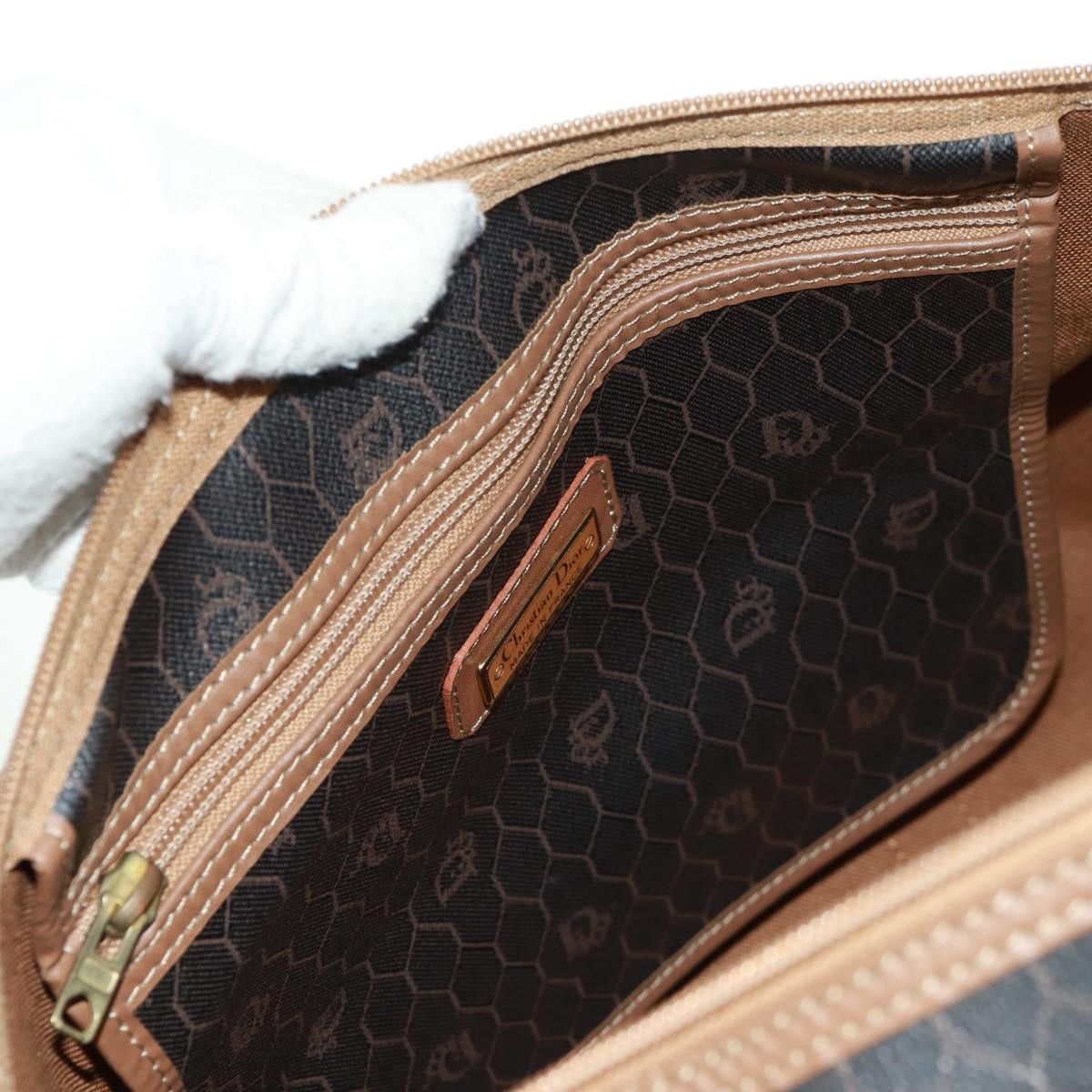 Christian Dior Vintage Honeycomb Boston bag Canvas and Leather, BLACK, PVC, Travel bag