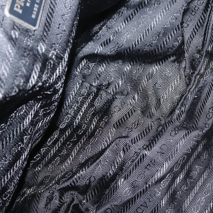 Prada Vintage Zip Handbag Tessuto, Black, Nylon, Handbag