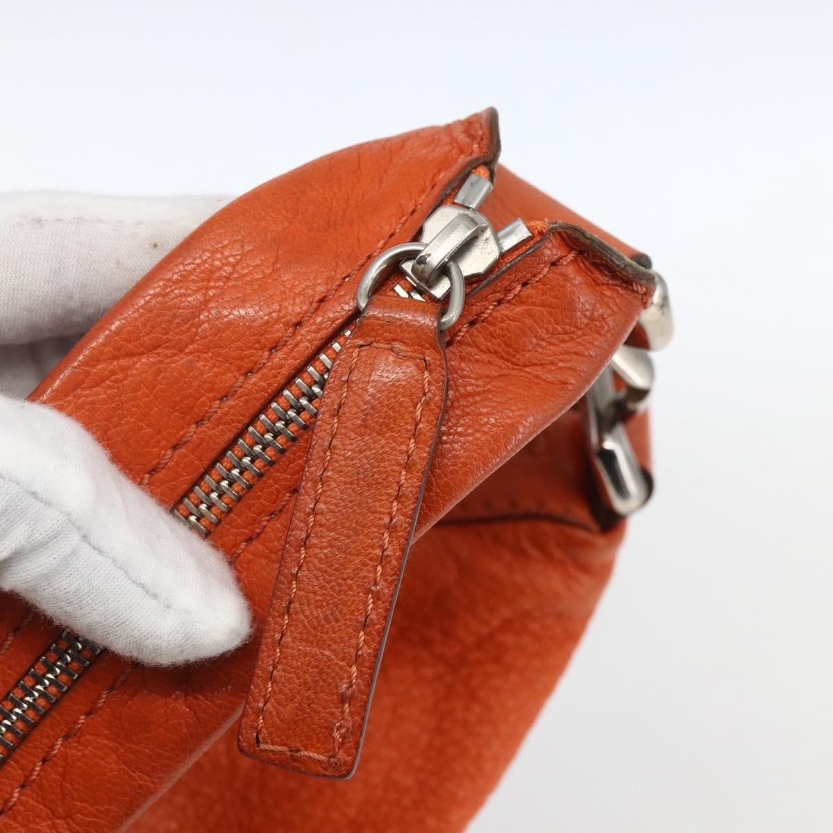 Givenchy Nightingale Satchel Leather, ORANGE, LEATHER, Handbag