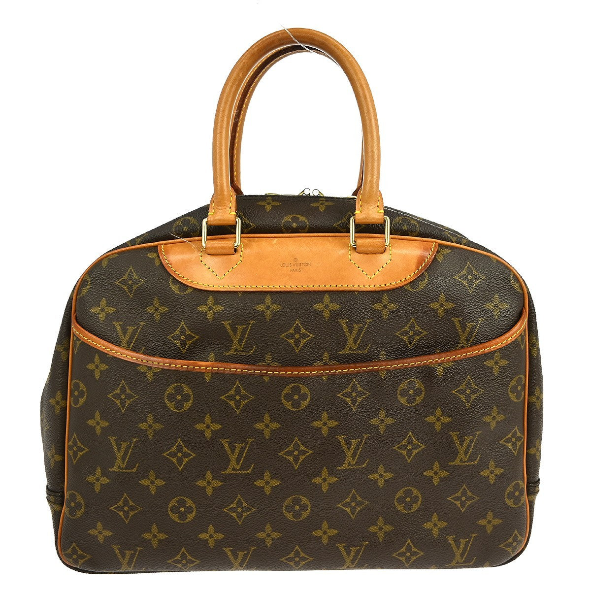 Louis Vuitton Deauville Handbag Monogram Canvas, BROWN, CANVAS, Handbag