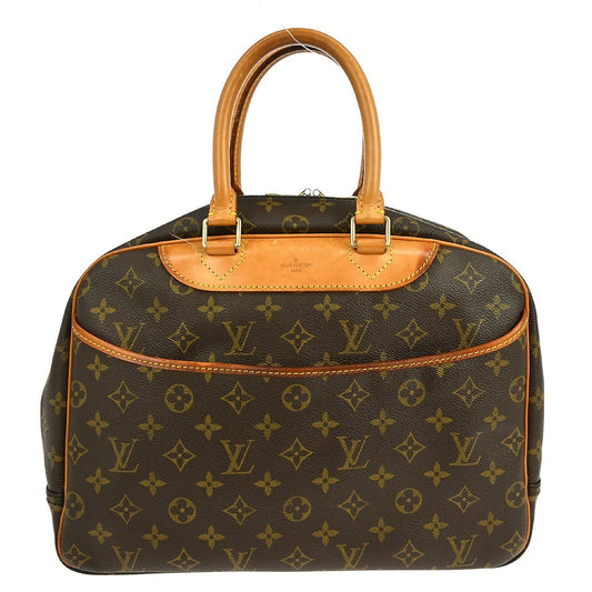 Louis Vuitton Deauville Handbag Monogram Canvas, BROWN, CANVAS, Handbag