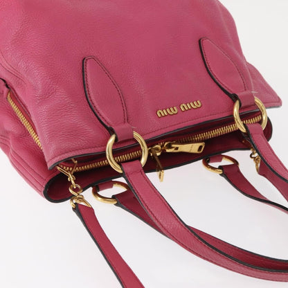 Miu Miu Phenix Convertible Tote Leather, PINK, LEATHER, Tote bag