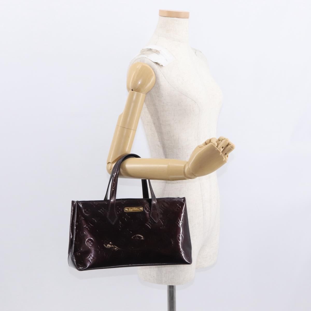 Louis Vuitton Wilshire Handbag Monogram Vernis, BURGUNDY, PATENT_LEATHER, Tote bag