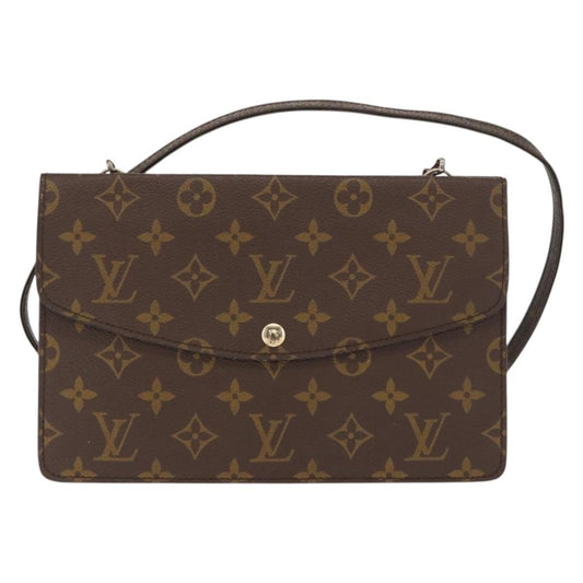 Louis Vuitton Double Rabat Handbag Monogram Canvas, BROWN, CANVAS, Shoulder bag