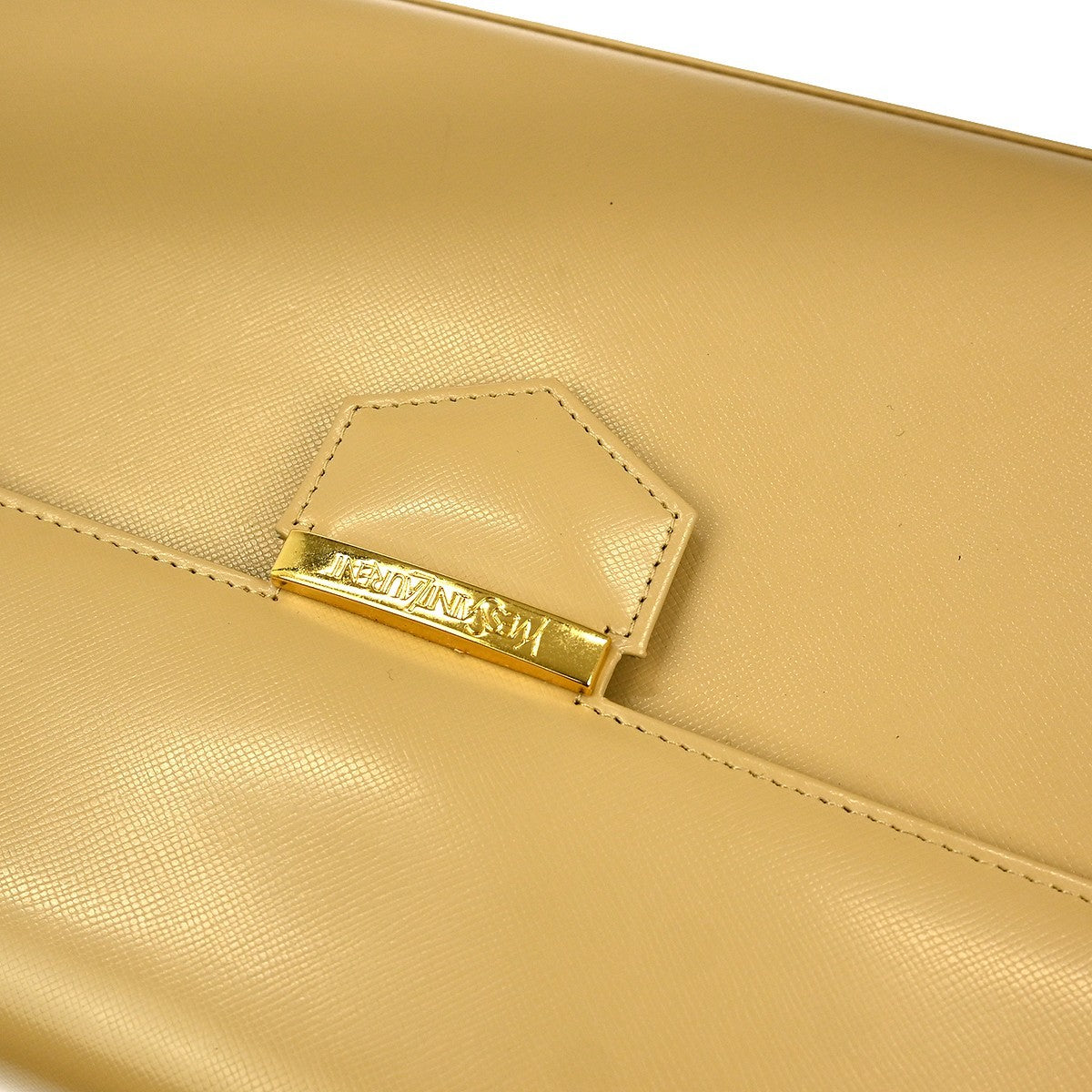 Saint Laurent Vintage Handbag Leather, BEIGE, LEATHER, Handbag