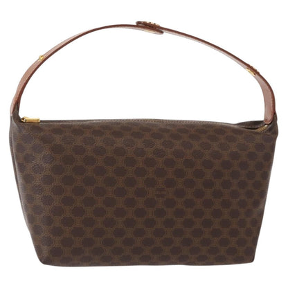 Celine Vintage Macadam Handbag Canvas, BROWN, CANVAS, Handbag