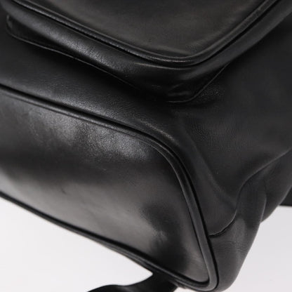 Gucci Vintage Bamboo Backpack Leather, BLACK, LEATHER, Backpack