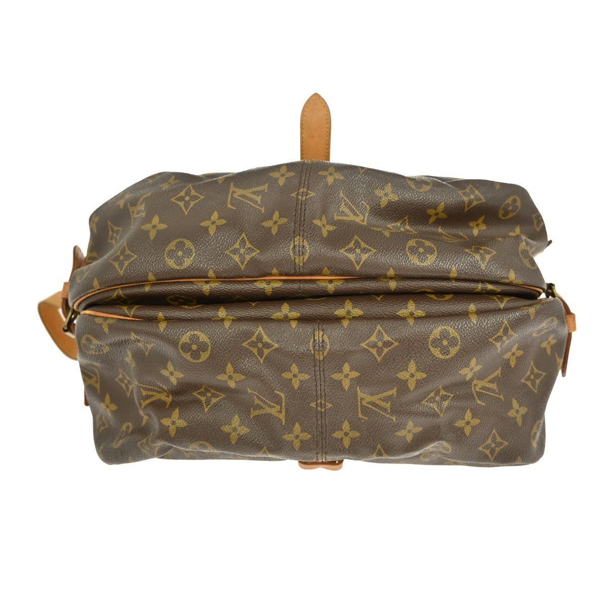 Louis Vuitton Saumur Handbag Monogram Canvas, BROWN, CANVAS, Shoulder bag