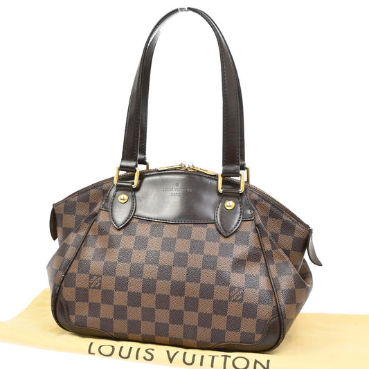 Louis Vuitton Verona Handbag Damier, BROWN, CANVAS, Shoulder bag