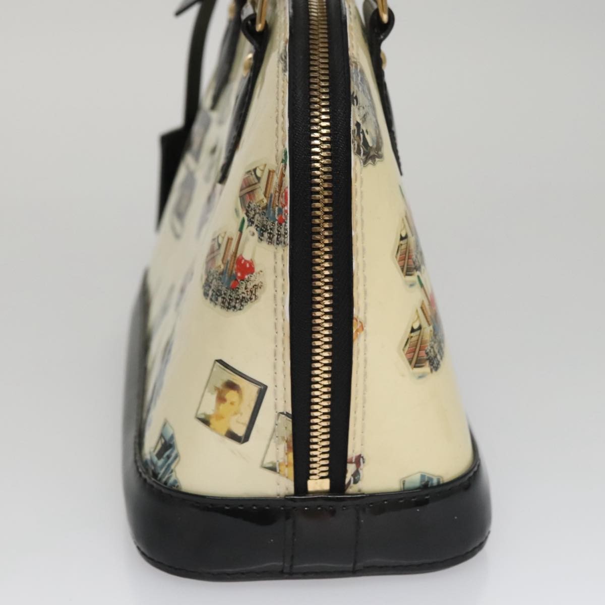 Louis Vuitton Alma Handbag Monogram Vernis, WHITE, PATENT_LEATHER, Handbag