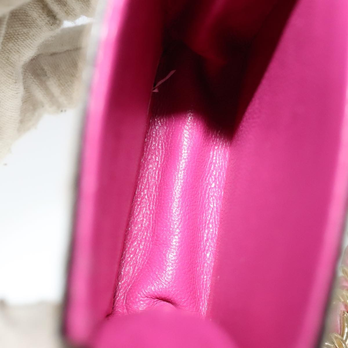 Chanel Chain Cigarette Case Leather, PINK, LEATHER, Clutche & pouche