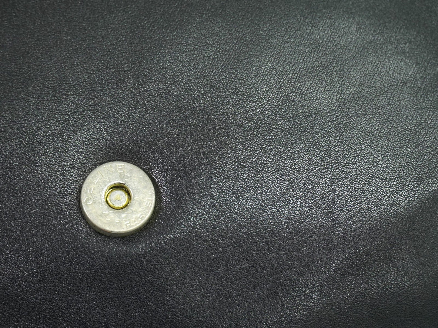 Celine Vintage Shoulder Bag Leather, BLACK, LEATHER, Shoulder bag