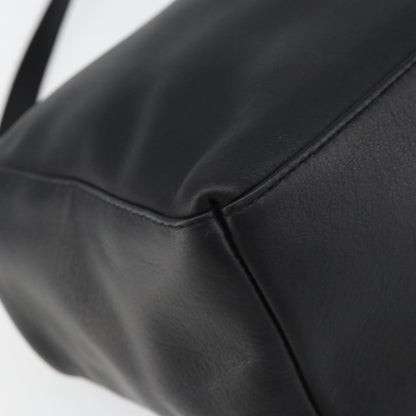 Salvatore Ferragamo Gancini Shoulder Bag Leather, BLACK, LEATHER, Shoulder bag