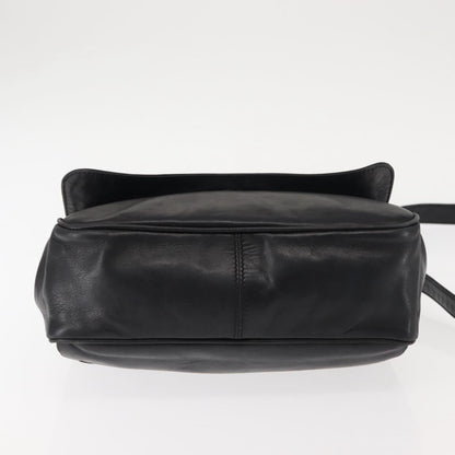 Celine Circle logo Leather, BLACK, LEATHER, Shoulder bag