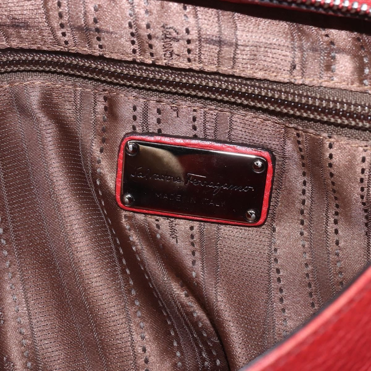 Salvatore Ferragamo Sofia Satchel Grainy Leather, RED, LEATHER, Handbag