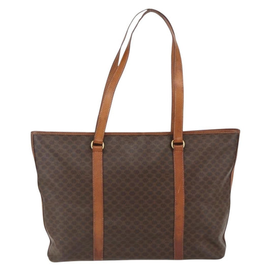 Celine Vintage Macadam Tote bag Canvas, BROWN, CANVAS, Tote bag