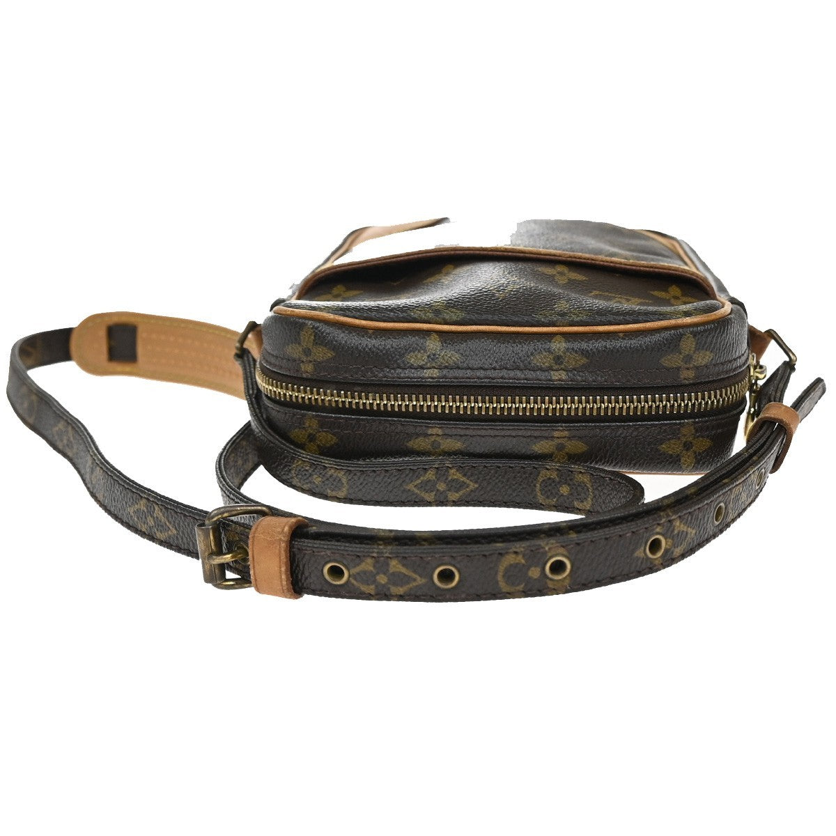 Louis Vuitton Danube Handbag Monogram Canvas, BROWN, CANVAS, Shoulder bag