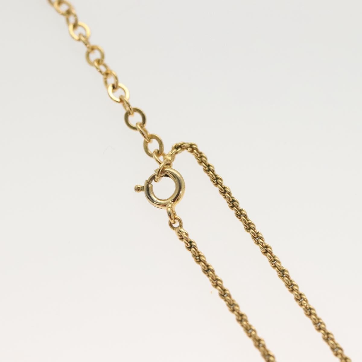 Christian Dior CD Pendant Necklace Metal and Crystals, GOLD, METAL, Necklace