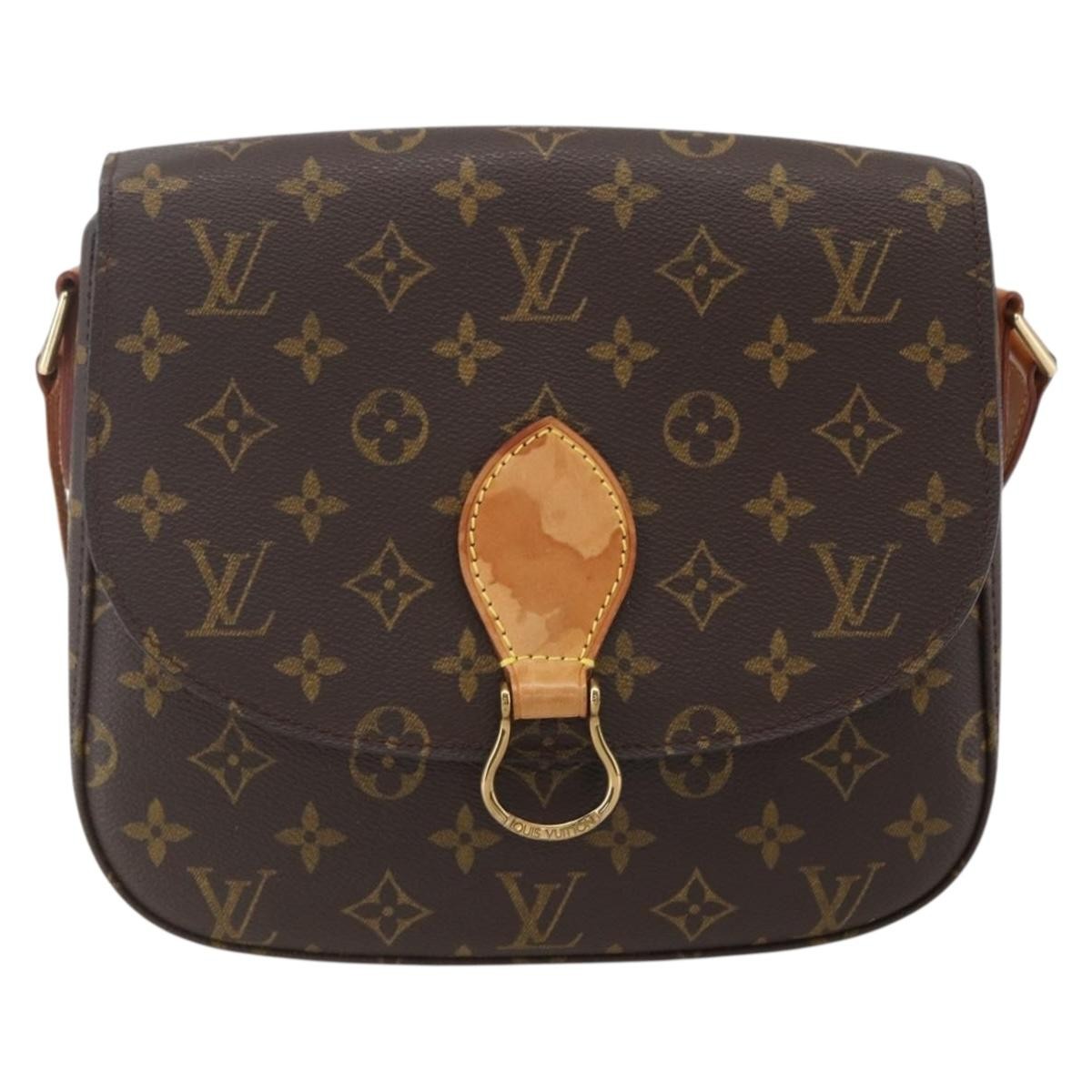 Louis Vuitton Saint Cloud Handbag Monogram Canvas, BROWN, CANVAS, Shoulder bag