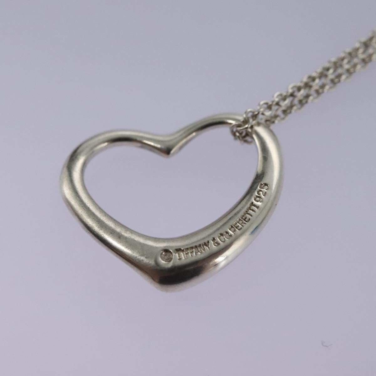 Tiffany & Co. Elsa Peretti Open Heart Pendant Necklace Sterling Silver, SILVER, SILVER, Necklace